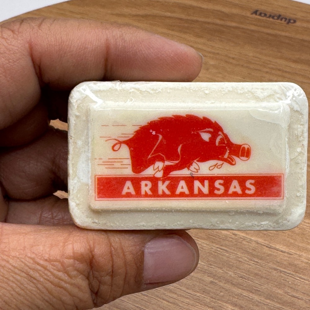 VTG Katherine Gray Arkansas Razorbacks Hog Mini Travel Soap Bar Novelty Souvenir